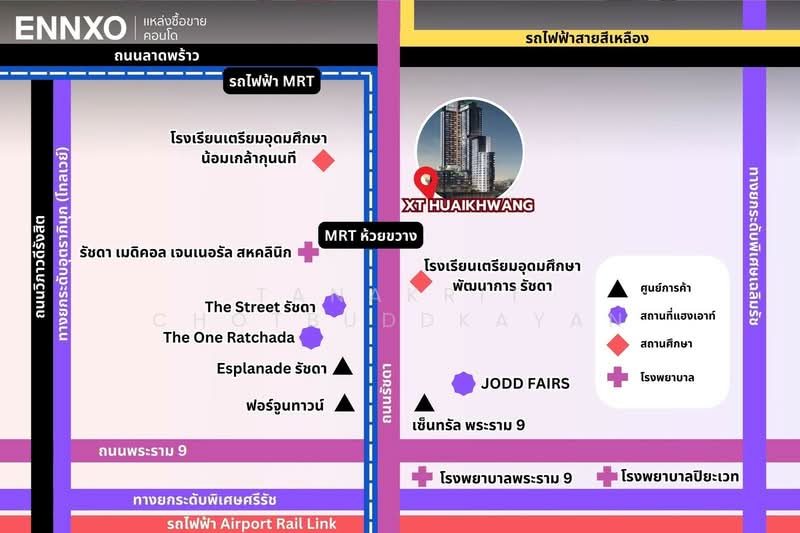 XT Huaikhwang, Bangkok, 244 Ratchadaphisek Road, Huai Khwang, Huai Khwang, Bangkok, 1 Bedroom, 30 sqm, Condo For Rent, by Tanakrit Chotbuddkayan, 500170342 - DDproperty.com