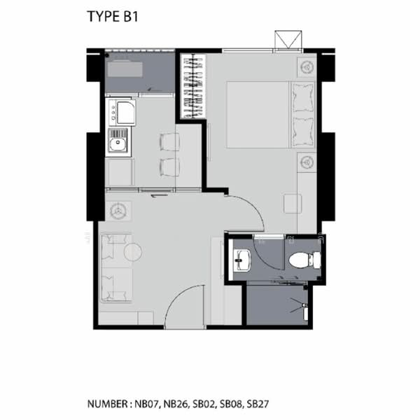 Aspire Rattanathibet 2, Nonthaburi, 185 Rattanathibet Road, Bang Kra So, Muang Nonthaburi, Nonthaburi, 1 Bedroom, 30 sqm, Condo For Sale, by Rinrada Saelee, 500171178 - DDproperty.com