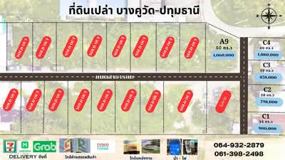 ขาย - ขายที่ดิน, ปทุมธานี