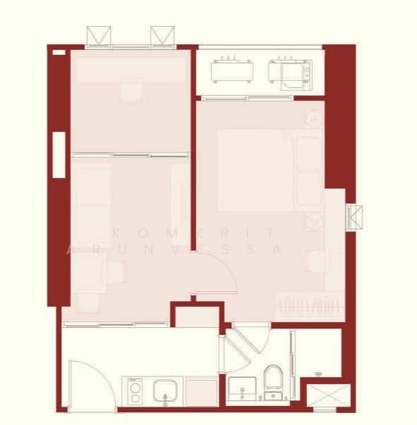 Aspire Huai Khwang, Bangkok, 388 Pracha Songkhrao 45 Alley, Din Daeng, Din Daeng, Bangkok, 1 Bedroom, 35 sqm, Condo For Sale, by Komkrit Arunvessased , 500171503 - DDproperty.com