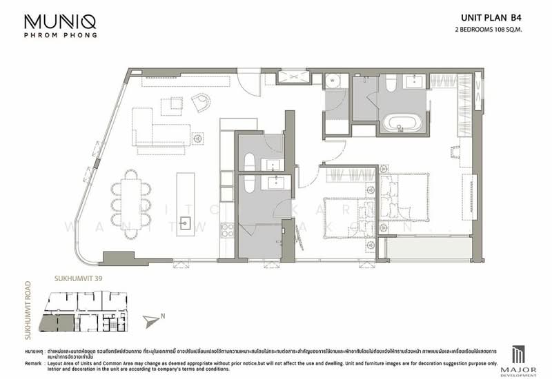 Muniq Phrom Phong, Bangkok, Soi Sukhumvit 39, Khlong Tan Nua, Watthana, Bangkok, 2 Bedrooms, 108 sqm, Condo For Sale, by Nitchakarn Wanitwichakornkit , 500171760 - DDproperty.com