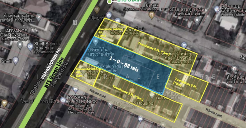 Land for sale on Phahonyothin Road, near BTS Phahonyothin 59 Station, Bangkok, แขวงอนุสาวรีย์ เขตบางเขน กรุงเทพมหานคร 10220, Anusaowari, Bang Khen, Bangkok, , 1,952 sqm, Land For Sale, by Wisdom Real Estate, 500173316 - DDproperty.com