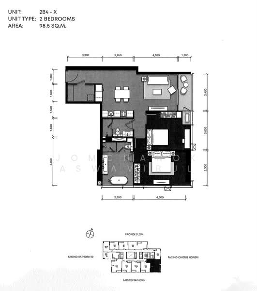 Tait Sathorn 12 : เทตต์ สาทร ทเวลฟ์, กรุงเทพ, ซอยสาทร 12 ถนนสาทร, สีลม, บางรัก, กรุงเทพ, 99 ตร.ม., คอนโด ขาย, โดย Jomchanok Aswavibul, 500173941 - DDproperty.com