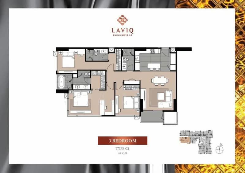 LAVIQ Sukhumvit 57, Bangkok, Soi Sukhumvit 57, Sukhumvit Road, Khlong Tan Nua, Watthana, Bangkok, 3 Bedrooms, 115 sqm, Condo For Sale, by Banjarat Thanomchat, 500174582 - DDproperty.com