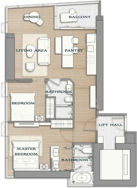 Arom Wongamat, Chon Buri (Pattaya), Na Kluea 16 Alley, Na Kloe, Bang Lamung (Pattaya), Chon Buri (Pattaya), 2 Bedrooms, 86 sqm, Condo For Rent, by Supitsara Sangarun, 500175474 - DDproperty.com