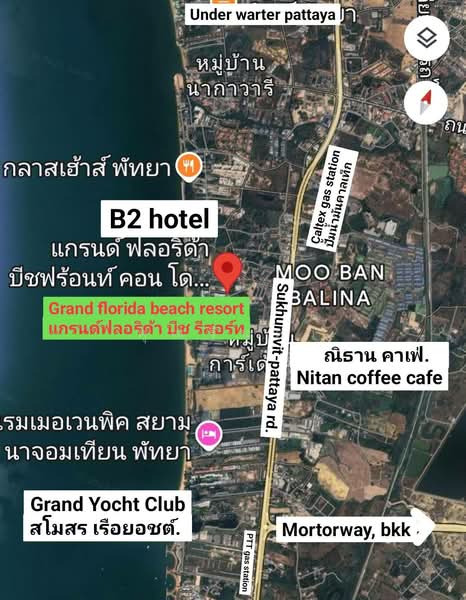 Grand Florida Beachfront : แกรนด์ ฟลอริด้า บีชฟร้อนท์, ชลบุรี, ซอยนาจอมเทียน 14, นาจอมเทียน, สัตหีบ, ชลบุรี, 36 ตร.ม., คอนโด ขาย, โดย คุณรินดา, 500176814 - DDproperty.com