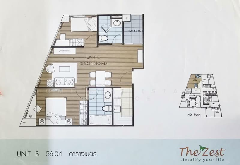 The Zest Ladprao, Bangkok, Ladprao, Jom Phon, Chatuchak, Bangkok, 2 Bedrooms, 57 sqm, Condo For Sale, by HOME Real Estate Service, 500177007 - DDproperty.com