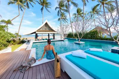 ขาย - วิลล่าพร้อมที่ดินติดหาดในเกาะสมุยเพื่อขาย, สุราษฎร์ธานี