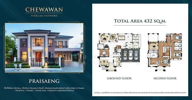 Chewawan Pinklao-Sathorn, Bangkok, Phutthamonthon Sai 1 Road, Bang Ra Mat, Taling Chan, Bangkok, 4 Bedrooms, 432 sqm, Single Detached House For Sale, by Sumit Thongpahusatcha, 500177470 - DDproperty.com