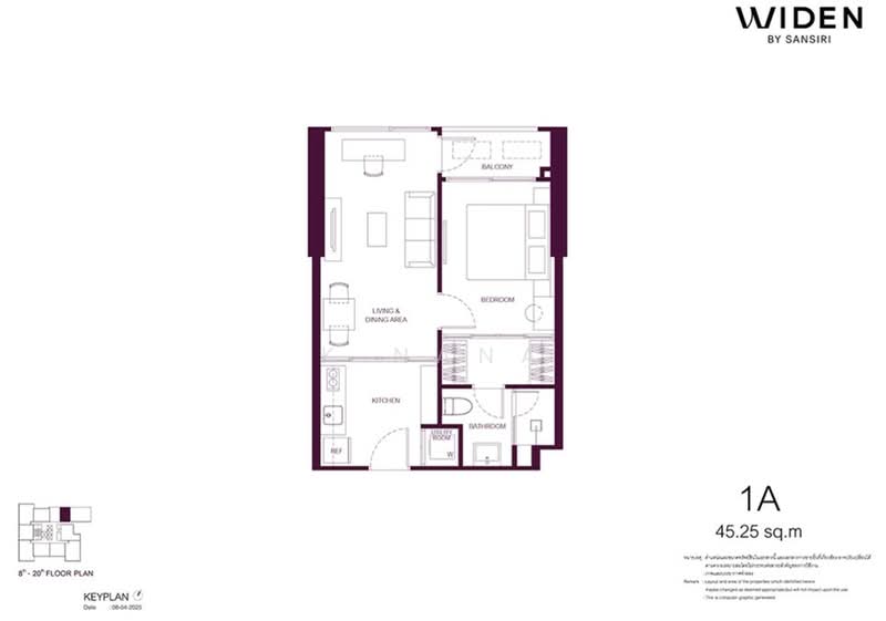 WIDEN by Sansiri, กรุงเทพ, 8/11 ถ.นางลิ้นจี่, ทุ่งมหาเมฆ, สาทร, กรุงเทพ, 45 ตร.ม., คอนโด ขาย, โดย K.Nana, 500178159 - DDproperty.com