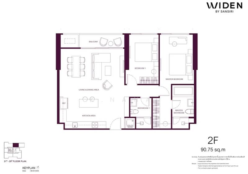 WIDEN by Sansiri, กรุงเทพ, 8/11 ถ.นางลิ้นจี่, ทุ่งมหาเมฆ, สาทร, กรุงเทพ, 91 ตร.ม., คอนโด ขาย, โดย K.Nana, 500178164 - DDproperty.com