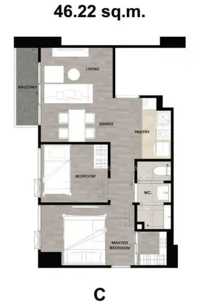 Niche Mono Sukhumvit - Puchao : นิช โมโน สุขุมวิท - ปู่เจ้า, สมุทรปราการ, ซอยสุขุมวิท 115 ถนนสุขุมวิท, เทพารักษ์, เมืองสมุทรปราการ, สมุทรปราการ, 46 ตร.ม., คอนโด ขาย, โดย K.Nana, 500178269 - DDproperty.com