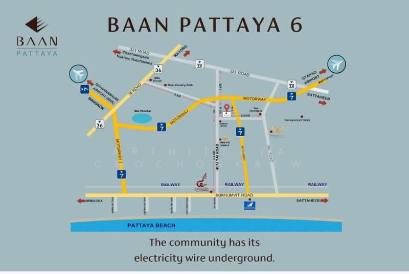 Baan Pattaya 6 : บ้าน พัทยา 6, ชลบุรี, ห้วยใหญ่, บางละมุง, ชลบุรี, 500 ตร.ม., วิลล่า ขาย, โดย Arthittaya Chochorkaew, 500178363 - DDproperty.com