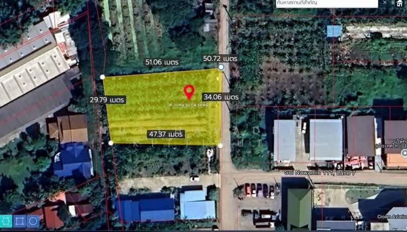 ที่ดิน ถมแล้ว ถนนนวมินทร์ 111 แยก 7, กรุงเทพ, นวมินทร์81, นวมินทร์, บึงกุ่ม, กรุงเทพ, 1,588 ตร.ม., ที่ดิน ขาย, โดย Nutthavadee Kittihut, 500178792 - DDproperty.com