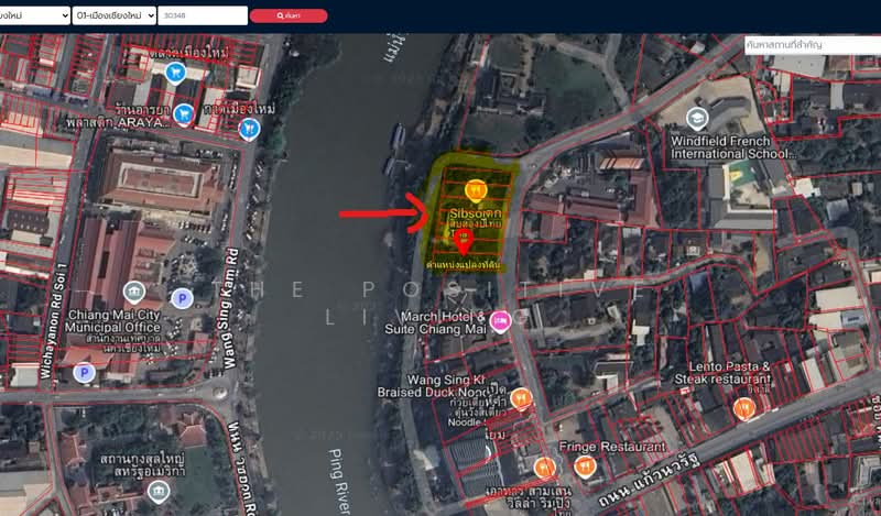 For Sale - Riverside Land on Ping River, Wat Ket – Charoenrat Area, Chiang Mai., Chiang Mai