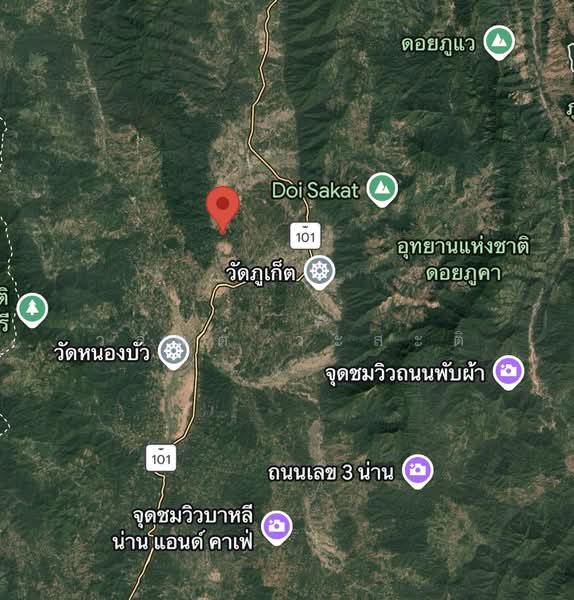 ขาย - ที่ดิน น่าน อ.เชียงกลาง เป็นเนินเขาสวนลำใย 7ไร่1 งาน (1.4ล้าน), น่าน