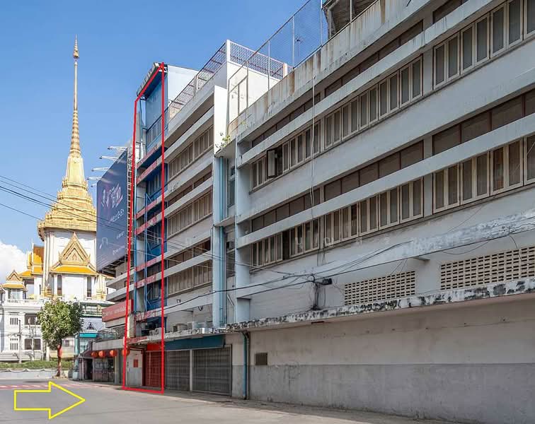 ตึก 4.5 ชั้น 5 คูหา มีดาดฟ้า (ห้องมุม) วงเวียนโอเดียน ซอยเยาวราช 3, Bangkok, เยาวราช, Samphanthawong, Samphanthawong, Bangkok, 1 Bedroom, 1,100 sqm, Townhouse For Sale, by กรกฤตย์ บุญสระ, 500185875 - DDproperty.com