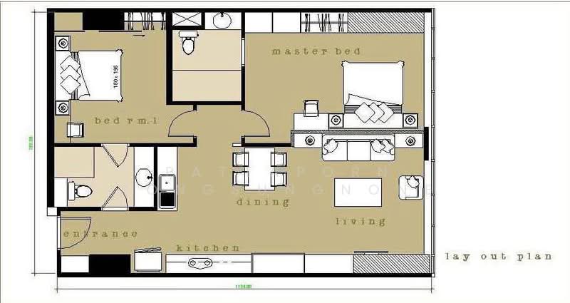 Baan Sathorn Chao Phraya, Bangkok, 931 Charoen Nakhon 15 A Alley, Khlong Ton Sai, Khlong San, Bangkok, 2 Bedrooms, 92 sqm, Condo For Rent, by Pattaporn Yongsungnone, 500187306 - DDproperty.com