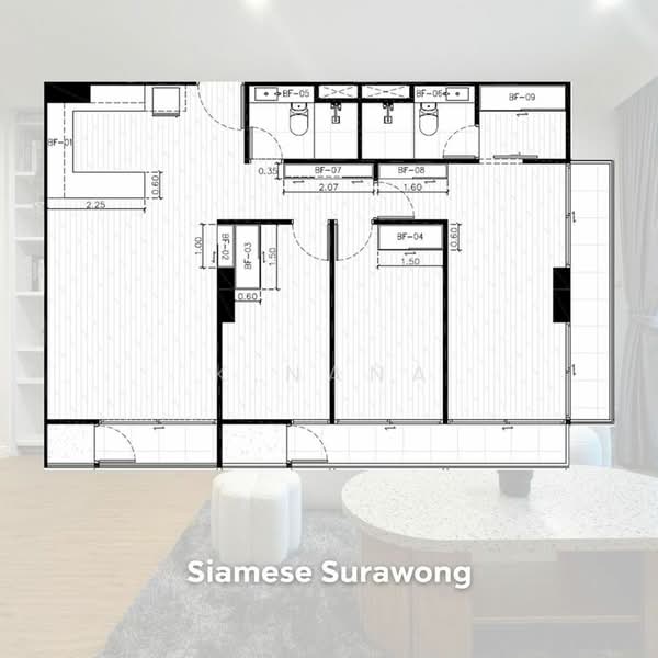 Siamese Surawong, Bangkok, Sap Road, Si Phraya, Bang Rak, Bangkok, 3 Bedrooms, 109 sqm, Condo For Sale, by K.Nana, 500188813 - DDproperty.com