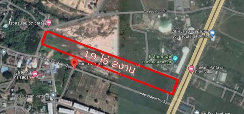 ขายที่ดิน EEC นาจอมเทียน 19 ไร่ 2 งาน ติดถนนสุขุมวิท ใกล้ Aquaverse พัทยา, Chon Buri (Pattaya), Na Chom Thian, Sattahip, Chon Buri (Pattaya), , 31,200 sqm, Land For Sale, by บริษัท พร็อพ แอดส์ จำกัด, 500189231 - DDproperty.com