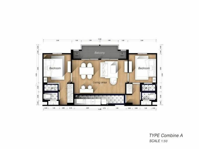 Seven Seas Cote d'Azur, Chon Buri (Pattaya), 46 7 Soi Na Jomtien 8, Nong Pru, Bang Lamung (Pattaya), Chon Buri (Pattaya), 2 Bedrooms, 53 sqm, Condo For Sale, by A.T.A. Property, 500189347 - DDproperty.com