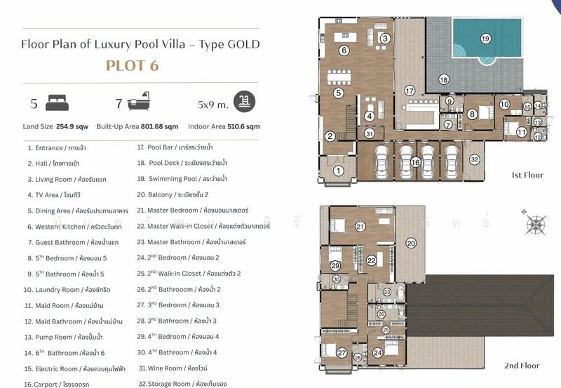 Luxurious 5-Bedroom Pool Villa near Chiang Mai Airport for Sale, Chiang Mai, Pa Daet, Muang Chiang Mai, Chiang Mai, 5 Bedrooms, 802 sqm, Villa For Sale, by Nunthawat Hiranputtipat, 500189368 - DDproperty.com