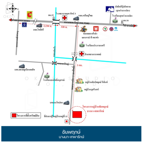 Chaiyaphruek Thepharak, Samut Prakan, 123 Moo 3, Bang Pla, Bang Plee, Samut Prakan, 3 Bedrooms, 126 sqm, Single Detached House For Sale, by OKDD STUDIO Co., Ltd., 500189431 - DDproperty.com