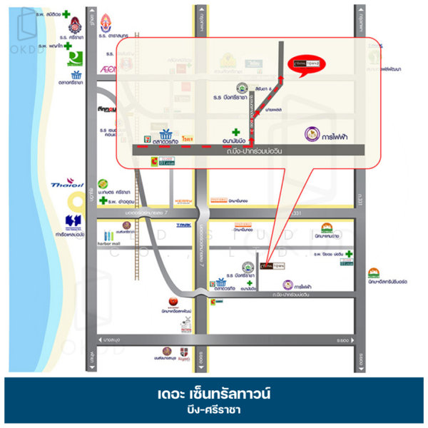 The Central Town Bueng-Sriracha, Chon Buri (Pattaya), Nong - Kham, Si Racha, Chon Buri (Pattaya), 2 Bedrooms, 82 sqm, Townhouse For Sale, by OKDD STUDIO Co., Ltd., 500189479 - DDproperty.com