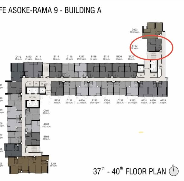 Life Asoke-Rama 9, Bangkok, 626 Asoke-Dindaeng Road, Makkasan, Ratchathewi, Bangkok, 1 Bedroom, 32 sqm, Condo For Rent, by Bencharong (Yok) Treerat-a-na-wat, 500190409 - DDproperty.com