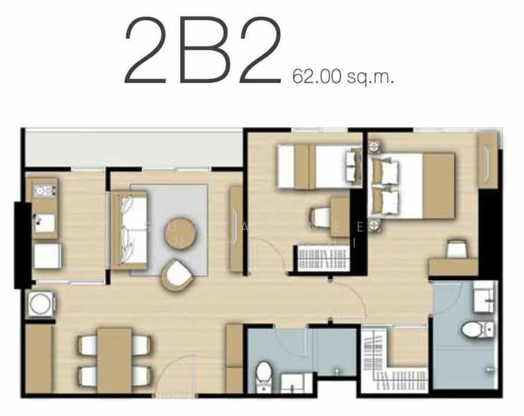 The Parkland Phetkasem 56, Bangkok, Phetkasem Road, Bang Wa, Phasi Charoen, Bangkok, 2 Bedrooms, 75 sqm, Condo For Sale, by Suthasinee Chenchopching, 500196402 - DDproperty.com