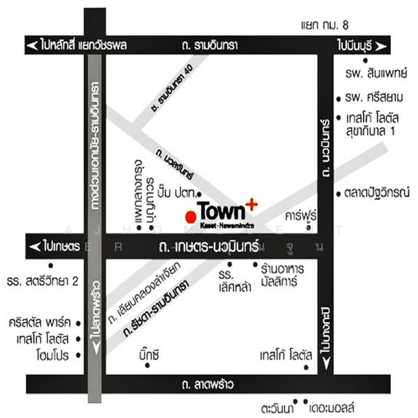 Town Plus Kaset - Nawamin : ทาวน์พลัส เกษตร - นวมินทร์, กรุงเทพ, ถนนคลองลำเจียก, นวลจันทร์, บึงกุ่ม, กรุงเทพ, 195 ตร.ม., ทาวน์เฮ้าส์ ขาย, โดย AJHOMECENTER - คุณจูน, 500196505 - DDproperty.com
