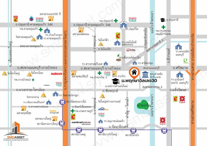พฤกษาวิลเลจ30เดอะซีซัน, ปทุมธานี, 345 สะพานนนทบุรี - บางบัวทอง, บางคูวัด, เมืองปทุมธานี, ปทุมธานี, 350 ตร.ม., บ้านเดี่ยว ขาย, โดย วิภา รุ่งธุระ, 500199069 - DDproperty.com