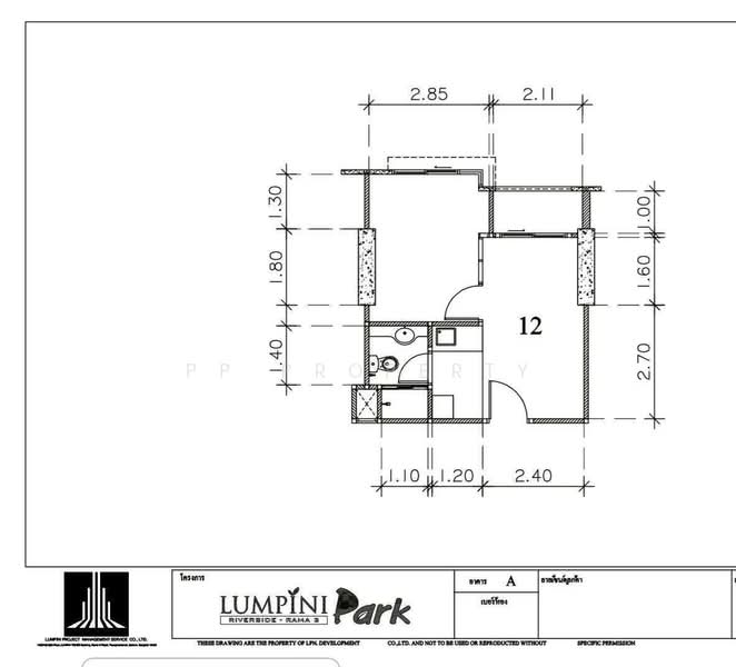 Lumpini Park Riverside Rama 3, Bangkok, 4 Rama 3 Road, Bang Pong Pang, Yan Nawa, Bangkok, 1 Bedroom, 29 sqm, Condo For Sale, by PP Property, 500199413 - DDproperty.com