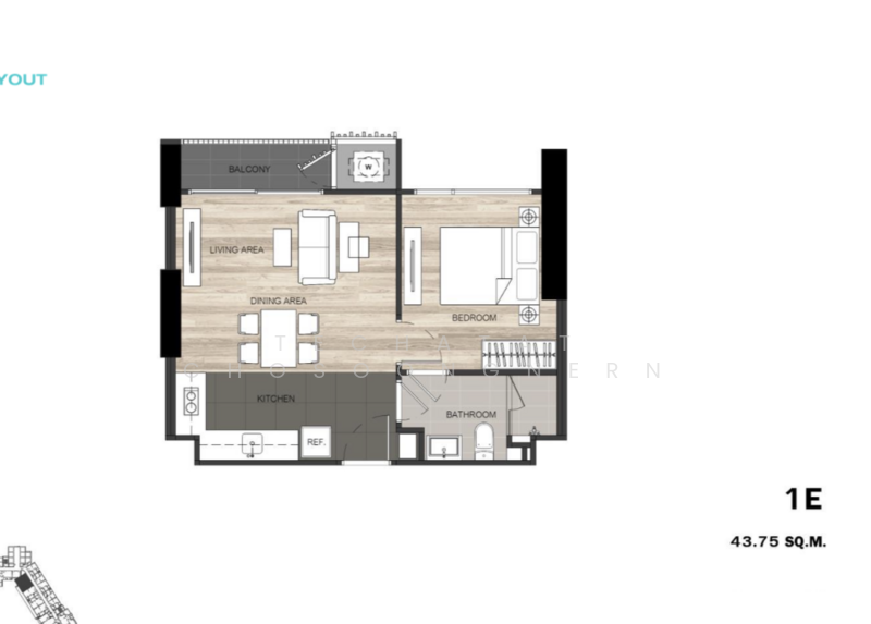 The Line Jatujak-Mochit : เดอะ ไลน์ จตุจักร - หมอชิต, กรุงเทพ, ถนนพหลโยธิน, จอมพล, จตุจักร, กรุงเทพ, 45 ตร.ม., คอนโด ให้เช่า, โดย Techatat Chosoongnern, 500199768 - DDproperty.com