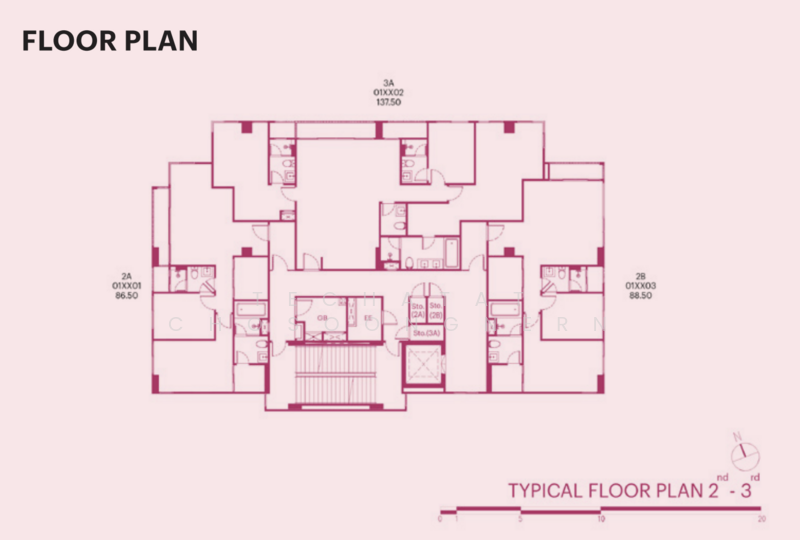 PYNN Soonvijai, Bangkok, 111 Phetchaburi Road, Bang Kapi, Huai Khwang, Bangkok, 3 Bedrooms, 137 sqm, Condo For Rent, by Techatat Chosoongnern, 500199783 - DDproperty.com