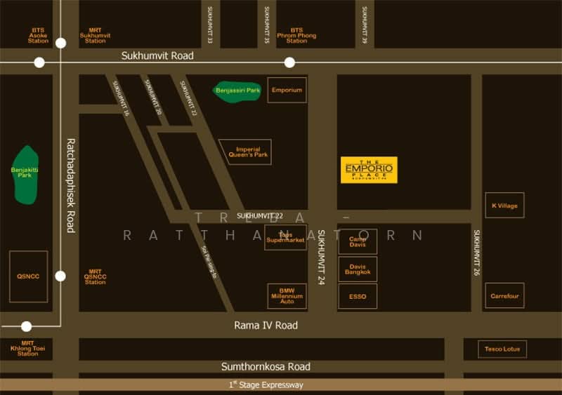The Emporio Place : ดิ เอ็มโพริโอ เพลส, กรุงเทพ, 93 ซอยสุขุมวิท 24 ถนนสุุขุมวิท, คลองตัน, คลองเตย, กรุงเทพ, 83 ตร.ม., คอนโด ให้เช่า, โดย TREBA - Ratthanatorn, 500200099 - DDproperty.com