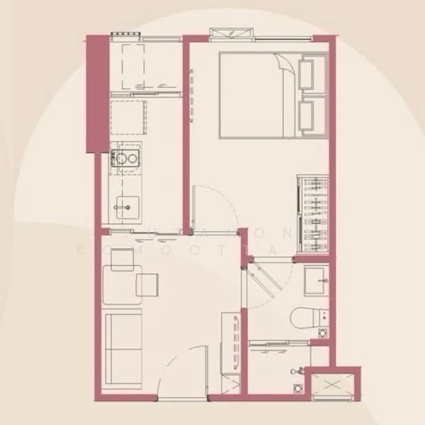 Modiz Vault Kaset-Sripatum, Bangkok, Soi Phahonyothin 49/1, Lat Yao, Chatuchak, Bangkok, 1 Bedroom, 26 sqm, Condo Option To Buy, by Jutanon Komoottanaruk, 500200285 - DDproperty.com