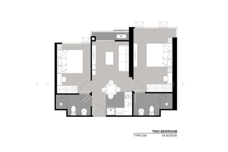 Rhythm Sukhumvit 36-38, Bangkok, 55 Soi Sukhumvit 36, Sukhumvit Road, Phra Kanong, Khlong Toei, Bangkok, 2 Bedrooms, 55 sqm, Condo For Sale, by Kao Natthathida Paksee, 500200806 - DDproperty.com