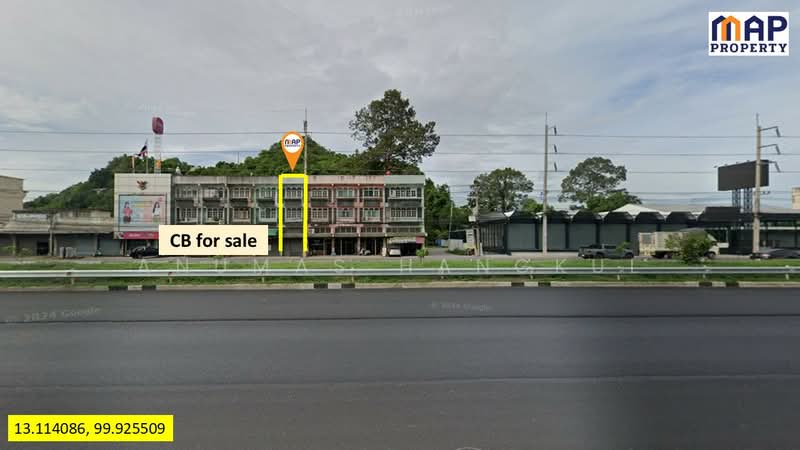 For Sale - ขายอาคารพาณิชย์ 3.5 ชั้นริมถ.เพชรเกษมขาขึ้น ใกล้ตัวเมืองเพชรบุรี, Phetchaburi