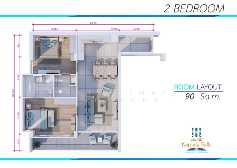 Kamala Falls, Phuket, 6/122 Kamala, Kammala, Kathu, Phuket, 2 Bedrooms, 92 sqm, Condo For Sale, by Wanida (May) Mahawong, 500201962 - DDproperty.com