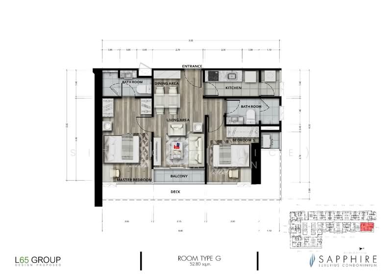 Sapphire Luxurious Condominium Rama III : แซฟไฟร์ ลักซูเรียส คอนโดมิเนียม พระราม 3, กรุงเทพ, 837 ถนนพระราม 3, บางโพงพาง, ยานนาวา, กรุงเทพ, 43 ตร.ม., คอนโด ขาย, โดย Sittichai (Ice) Tulyanon, 500202415 - DDproperty.com