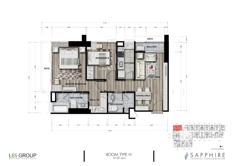 Sapphire Luxurious Condominium Rama III, Bangkok, 837 Rama III Road, Bang Pong Pang, Yan Nawa, Bangkok, 2 Bedrooms, 43 sqm, Condo For Sale, by Sittichai (Ice) Tulyanon, 500202415 - DDproperty.com