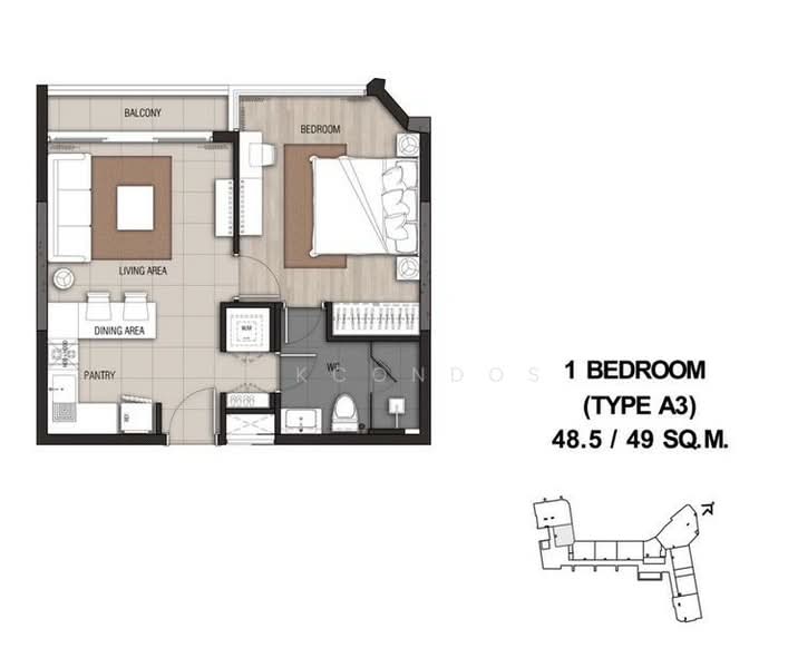 Menam Residences : แม่น้ำ เรสซิเดนท์, กรุงเทพ, 2088 ถนนเจริญกรุง, วัดพระยาไกร, บางคอแหลม, กรุงเทพ, 49 ตร.ม., คอนโด ให้เช่า, โดย BKKCONDOS, 500203938 - DDproperty.com