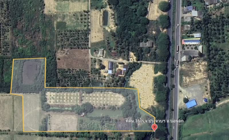 ที่ดิน16 ไร่กว่า ติดถนนเพชรเกษม จ.ประจวบคีรีขันธ์ อ.บ่อนอก ที่ดินติดถนนหลัก รูปแปลงลึก, ประจวบคีรีขันธ์, บ่อนอก, เมืองประจวบคีรีขันธ์, ประจวบคีรีขันธ์, 26,248 ตร.ม., ที่ดิน ขาย, โดย Wanida Dechametarkul, 500204320 - DDproperty.com