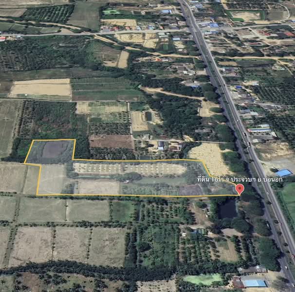 ที่ดิน16 ไร่กว่า ติดถนนเพชรเกษม จ.ประจวบคีรีขันธ์ อ.บ่อนอก ที่ดินติดถนนหลัก รูปแปลงลึก, ประจวบคีรีขันธ์, บ่อนอก, เมืองประจวบคีรีขันธ์, ประจวบคีรีขันธ์, 26,248 ตร.ม., ที่ดิน ขาย, โดย Wanida Dechametarkul, 500204320 - DDproperty.com