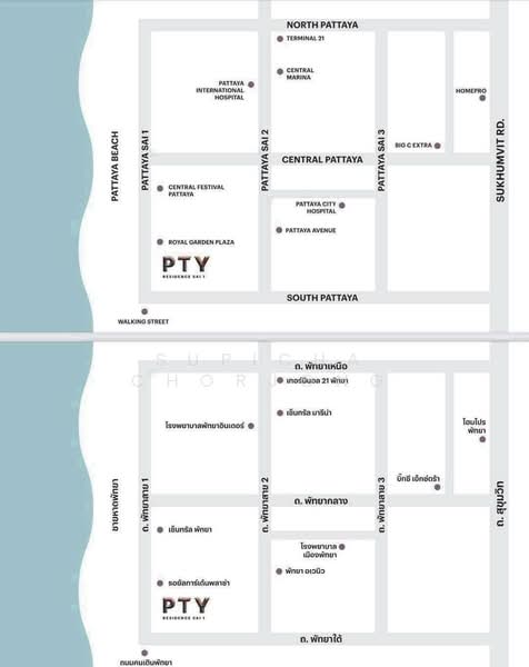 PTY Residence Sai 1 : พีทีวาย เรสซิเดนซ์ สาย 1, ชลบุรี, หนองปรือ, บางละมุง, ชลบุรี, 80 ตร.ม., คอนโด ขาย, โดย Supicha Chorjong, 500204702 - DDproperty.com