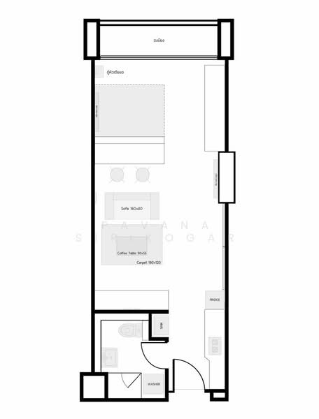 Baan Nonzee, Bangkok, 33 Chan Rd, Chong Nonsi, Yan Nawa, Bangkok, 1 Bedroom, 45 sqm, Condo For Rent, by Pavana Sirikogar, 500206188 - DDproperty.com