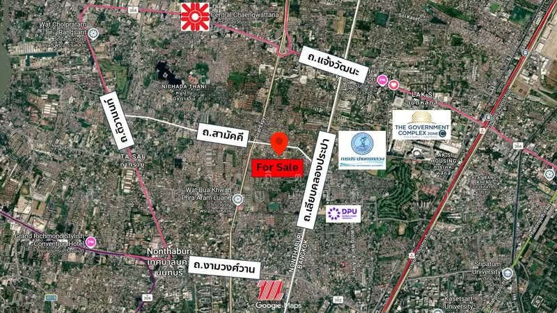 For Sale - ที่ดินสวยแถมบ้าน ซอยสามัคคี 58/6 146 ตรว. ใกล้ประปานครหลวง ม.ธุรกิจบัณฑิตย์, Nonthaburi