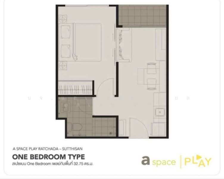 A Space Play, Bangkok, 295 Sutthisarn Winitchai Road, Samsen Nok, Huai Khwang, Bangkok, 1 Bedroom, 33 sqm, Condo For Sale, by AREA66 Real Estate Co.,Ltd, 500207768 - DDproperty.com