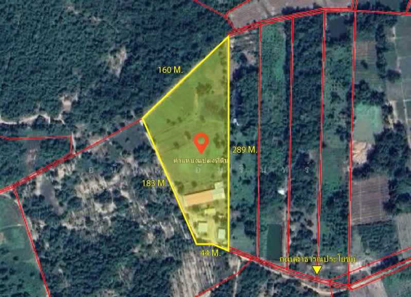 For Sale - Land for sale with house and farm, area 12 rai 0 ngan 83 sq.wah, near Ban Tha Hua Lop School, Phetchaburi